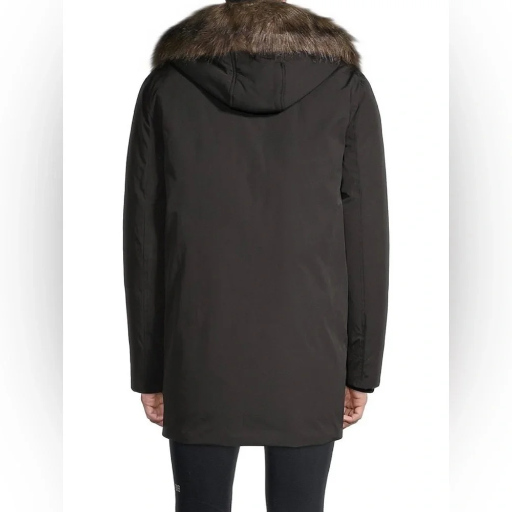 ANDREW MARC Ventura Lamb Fur-Lined & Faux Fur-Trimmed Parka in Black Men’s Sz S